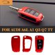 thumbnail image 1 of Black ABS Coan in Carbon for Car Key Cover for Audi A6l A1 Q3 Q7 TT R8 A3 S3 S3 ABS Black, 1 of 5