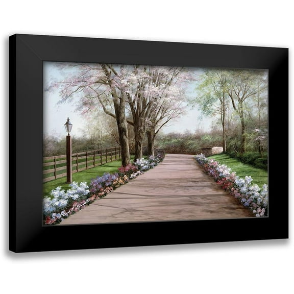 Romanello, Diane 14x11 Black Modern Framed Museum Art Print Titled - Country Lane