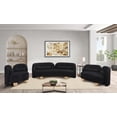 thumbnail image 3 of Meridian Furniture Daphne Black Velvet Loveseat, 3 of 13