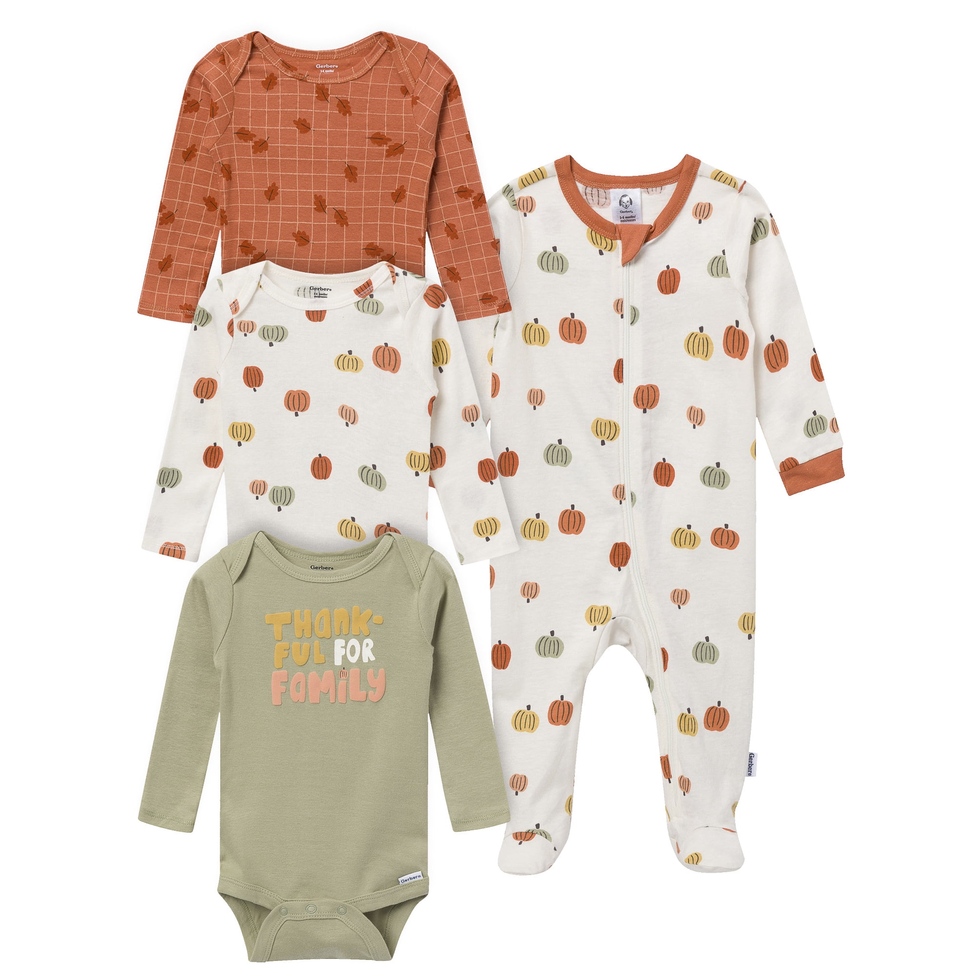 Gerber Gender Neutral 4-Piece Gift Set, Sizes Newborn - 6/9 Months