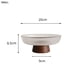 thumbnail image 2 of Frutero de cristal acanalado con base de madera. Plato decorativo moderno for servir en la mesa de la cocina o el comedor., 2 of 8