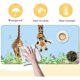 thumbnail image 4 of Funny Giraffe with Flowers Desk Mat,Large Gaming Mouse Pad,Non-Slip Rubber Base Mousepad with Stitched Edges,Waterproof Mouse Mat Desk Pad for Work, Game, Office (31.5x15.7 in), 4 of 6