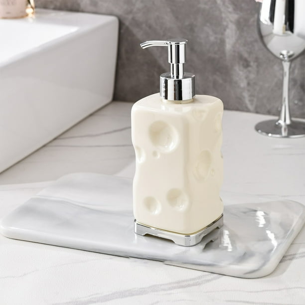 Artículos esenciales para dormitorios, suministros de limpieza, botella dispensadora de desinfectante de manos de 450 ml, elegante botella de desinfectante de manos para baño, cocina, inodoro, estació