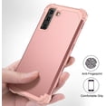 thumbnail image 5 of Samsung S21 Plus 5G Case 3 Layer Hybrid Hard PC Soft Silicone Heavy Duty Rugged Bumper Shockproof Full-Body Protective Phone Cover S21 Plus 5G 6.2" Rose Gold, 5 of 14