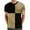 Coffee, variant on Afdoent Mens T Shirts Men Solid Color Crew Neck Splicing Short Sleeve Shirt Top Classic Tee