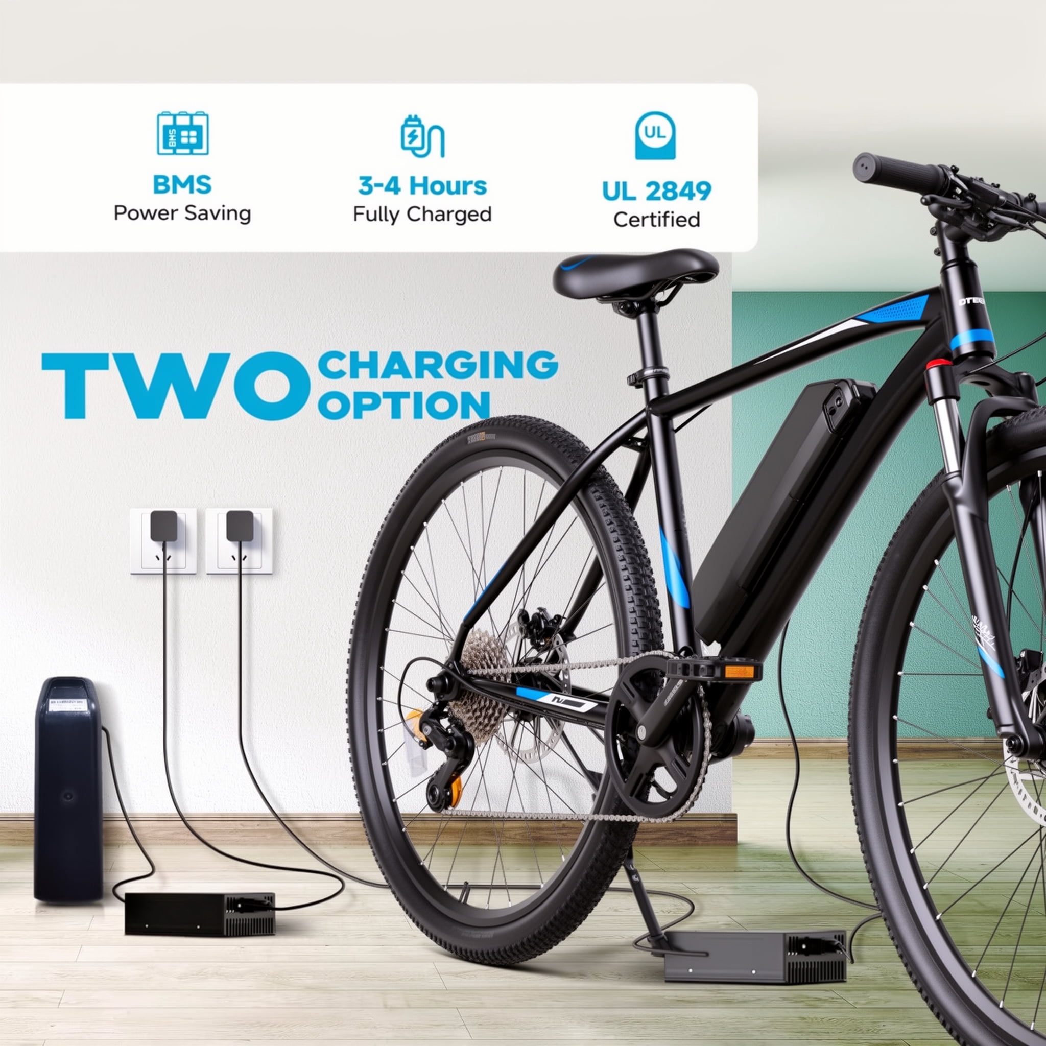 26" Electric Bike for Adults,750W Motor,20MPH,15-28 Mile Range,Removable 36V12Ah Battery,E-Mountain Bike,Front Suspension,7-Speed,UL 2849