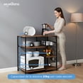 thumbnail image 4 of MUEBLANA - Alacena organizador cocina – Con estantes, canastillas y colgadores – Acero y madera – Compacta, resistente al agua y fácil de armar – 90x40x85 cm – Capacidad 20kg por nivel, 4 of 7