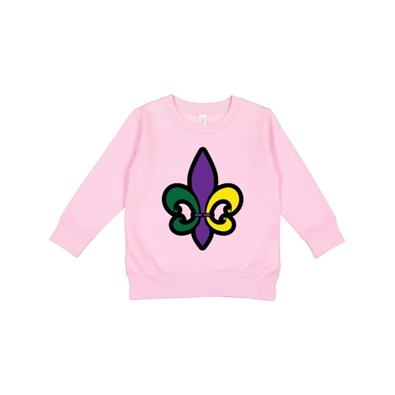 Inktastic Fleur De Lis Mardi Gras Holiday Toddler Sweatshirt