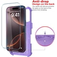thumbnail image 7 of Diverbox Phone Case for iphone 16 Pro Max with Screen Protector, Heavy Duty Protection Shockproof DropProof Cover Compatible with MagSafe - Purple, 7 of 7
