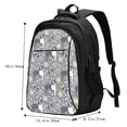 thumbnail image 5 of Balery Cute Dog And Flowers Print USB Charging Backpack for Men and Women - Water-Resistant, Anti-Theft Laptop Backpack with USB Port for Travel, Work, School, and College, 5 of 7
