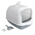 thumbnail image 4 of Caja de arena para gatos con capucha Inodoro para gatos completamente cerrado Bandeja de arena para gatos Arena para gatos grande Gris Yuyangstore Bandeja de arena para gatos, 4 of 8