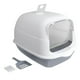 thumbnail image 4 of Caja de arena para gatos, caja de arena para fugas completamente cerrada para gatos pequeños, caja de arena para gatos de borde alto e inodoro, fácil Gris Yinane Bandeja de arena para gatos, 4 of 8