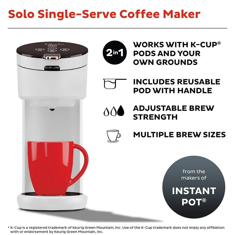 Instant Pot K-Cup White 8-12oz Drip Coffee Maker