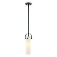 thumbnail image 3 of Innovations Lighting  Pilaster II Cylinder - 1 Light 12" Stem Hung Pendant Matte White/Matte Black, 3 of 5