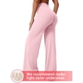 thumbnail image 2 of Leggings YEOREO sin costura frontal, tiro alto, pierna recta, rosa, 2 of 8