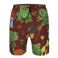 thumbnail image 4 of Kll Frogs And Mushrooms Men'S Casual Summer Beach Shorts Hawaiian Shorts With Pockets-X-Large, 4 of 9