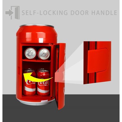 Buy Coca Cola 8 Cans Ac Dc Electric Mini Cooler Mini Fridge Red Online In Indonesia 45653396