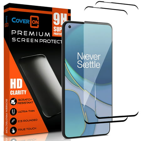 CoverON 2pcs Pack For OnePlus 9 Pro Screen Protector Curve Tempered Glass - 98% full Coverage 9H Scratch Resistant - HD Clear