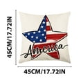 thumbnail image 4 of Zhourta 4th of July Pillow Cover 17×17Inch Memorial Day Throw Pillowcase Cover High Definition Flag Printed Red White and Blue Throw Pillowcase Cover, 4 of 6
