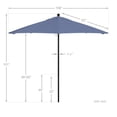 thumbnail image 5 of California Umbrella Venture 9' Bronze Market Umbrella in Air Blue, 5 of 5