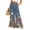 Multicolor, variant on Blue Geometric Floral Palazzo Pants for Women, High Waist Drawstring Wide Leg Trousers - Summer Flowy Ruffle Hem Lounge Bottoms Gold S