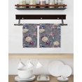 thumbnail image 3 of Spring Flowers Kitchen Dish Towels for Drying Dishes Set of 2, Farmhouse Retro Botanical Purple Blue Floral Waffle Weave Microfiber Hand Tea Bathroom Towels Quick Dry & Absorbent Towel 15.7x23.6, 3 of 7