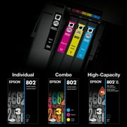 EPSON T802 DURABrite Ultra Genuine Ink Standard Capacity Color Combo Pack