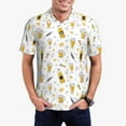 thumbnail image 1 of Lsque Beer Pattern Golf Shirts for Men Dry Fit Print Moisture Wicking Performance Short Sleeve Polo Shirt-X-Large, 1 of 6