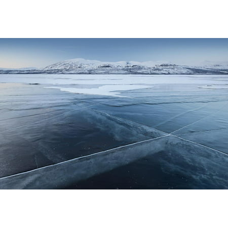A Frozen Lake, So Clear its Possible to See Through the Ice, Near Absiko, Sweden Print Wall Art By David (Best Place To See Hadrian's Wall Near Newcastle)