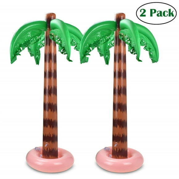 Palm Tree Toy - Inflatable Palm Trees 90 CM Coconut Trees Beach Backdrop Favor for Tropical Hawaiian Luau Party Decoration - 2 Pack