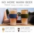 thumbnail image 3 of FREEZE Beer Glasses, Frozen Beer Mugs, Freezable Pint Glass Set, Insulated Pint Glass to Keep Your Drinks Cold, Double Walled Insulated Glasses, Tumbler for Iced Coffee, 16oz, Set of 2, Black, 3 of 17