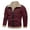 40 Red, variant on Suede Jacket Men Zipper Lapel Collar Sherpa Lined Jackets Winter Warm Thicken Fleece Jacket Military Tactical Jacket Clearance $5