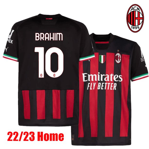 Ac MILAN HOME jersey 2022-23 GIROUD 22 23 Camiseta De Fútbol TOMORI IBRAHIMOVIC R.LEAO LAZETIC MALDINI KALULU TONALI A.REBIC theo Milans Top football shirtpangjing