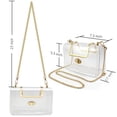thumbnail image 2 of MOETYANG - Bolso de mano transparente transparente con bolsa de hombro para el estadio, Oro12, Talla única, 2 of 5