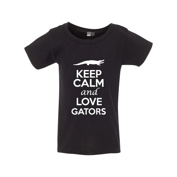 Keep Calm And Love Gators Animals Funny Toddler Kids T-Shirt Tee