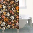 thumbnail image 4 of Pioneer Flower Floral Print Pattern Shower Curtain 36”x72", Bathroom Decorative Shower Curtain Set with 12 Hooks, Waterproof Washable, 4 of 6