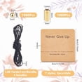 thumbnail image 2 of DIY Morse Code Bracelet Bead Kit Including 2000Pcs 2 Styles Golden Plastic Bead Bulk 4.36 Yards Waxed Cotton Cord 14Pcs Bracelet Display Cards Adjustable Bracelets Necklaces Kit, 2 of 8
