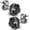 Crown:Black, variant on Retro Dark Shadow Stud Earrings, Hypoallergenic Stainless Steel Cubic Zirconia Earrings