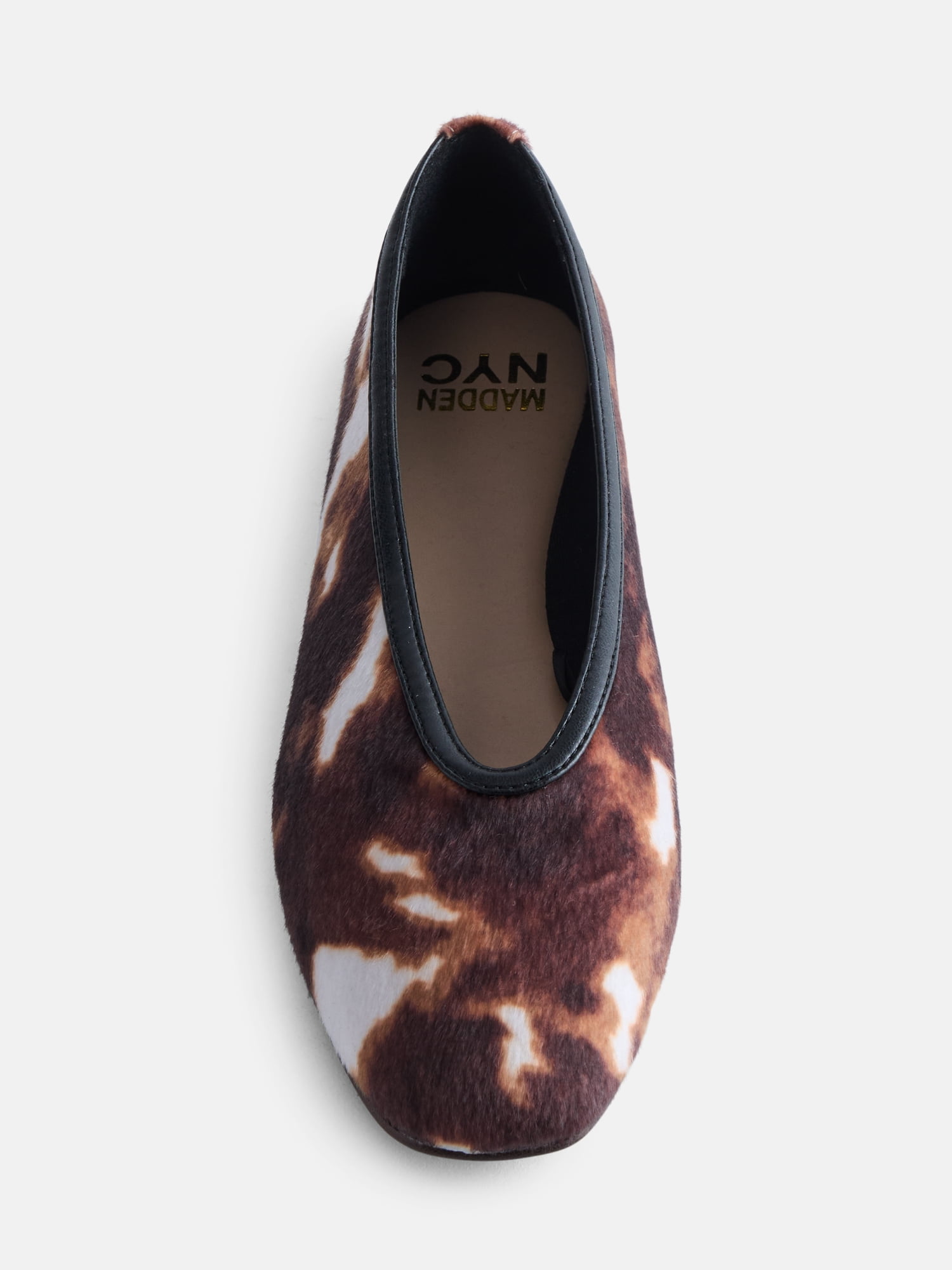 Madden NYC Women's Cow Print Ballet Flats