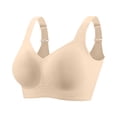thumbnail image 3 of Seamless Bras for Women Smooth Comfortable Jelly Dot Wireless Bralette Full Coverage Pull On Breathable Plus Size T Shirt(Beige,S), 3 of 3