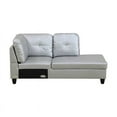 thumbnail image 4 of MAYEERTY 103.5" Modern Semi PU Leather 3-Piece Couch Set - Silver Shimmer, Chic Living Room Seating, 4 of 13