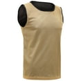 thumbnail image 4 of Athllete Set of 6 Reversible Jerseys Pinnies Training Vest Scrimmage Practice Jersey (V-Gold/Black, XX-L), 4 of 5