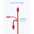 thumbnail image 4 of USB Type C Cable, Anker [2-Pack 3ft] Premium Nylon USB-C to USB-A Fast Charging Type C Cable(Red), 4 of 7
