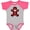 Heather and Hot Pink, variant on Inktastic Buffalo Plaid Gingerbread Man Boys or Girls Baby Bodysuit