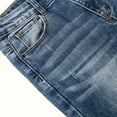 thumbnail image 6 of KIDSCOOL SPACE Little Girl Jeans,Kid Ripped Straight Slim Fit Elastic Band Inside Denim Jeans Pants,Light Blue,7-8 Years, 6 of 6