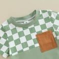 thumbnail image 5 of Bagilaanoe Baby Boy Summer Outfit Shorts Sets Short Sleeve T-Shirts Shorts Toddler Kids Checkerboard Print Clothes 0-4T, 5 of 8