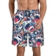 thumbnail image 1 of Balery cool rock Skull Traje de Baño Estilo Hawaiano para Hombre, Shorts de Secado Rápido con Bolsillos-Small, 1 of 6