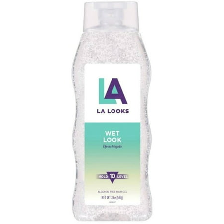 2 Pack - L.A. LOOKS Wet Look Styling Gel, Hold 10 Level , 20