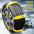 thumbnail image 2 of 4 Pack Anti Skid Snow Tire Chains, Security Portable Adjustable Car Tire Chains, Snow Chains, Anti-Slip Emergency Tire Chains, Non-Slip Zip Tie Tires Chain for Cars SUV Trucks, 2 of 8