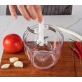 thumbnail image 4 of KAIYANG Picadora manual de alimentos, picadora de verduras de extracción manual rápida (3 tazas) para cebollas, ajo, hierbas, carnes y ensaladas, 4 of 5